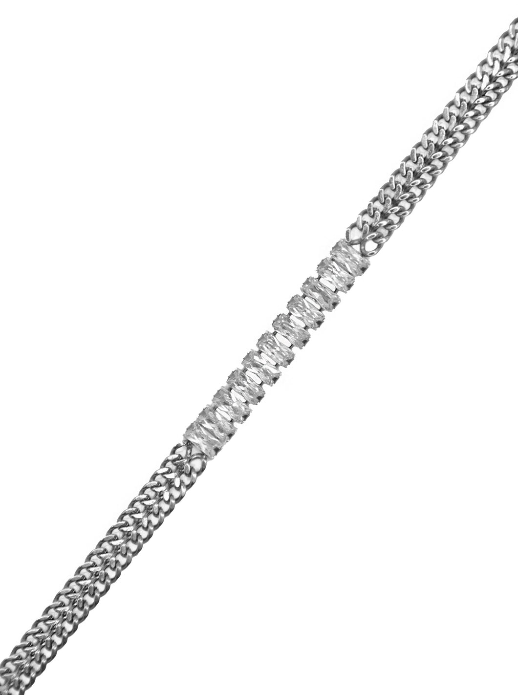 luna and sol jewelry bracelet Alhena acier inoxydable zircons argenté