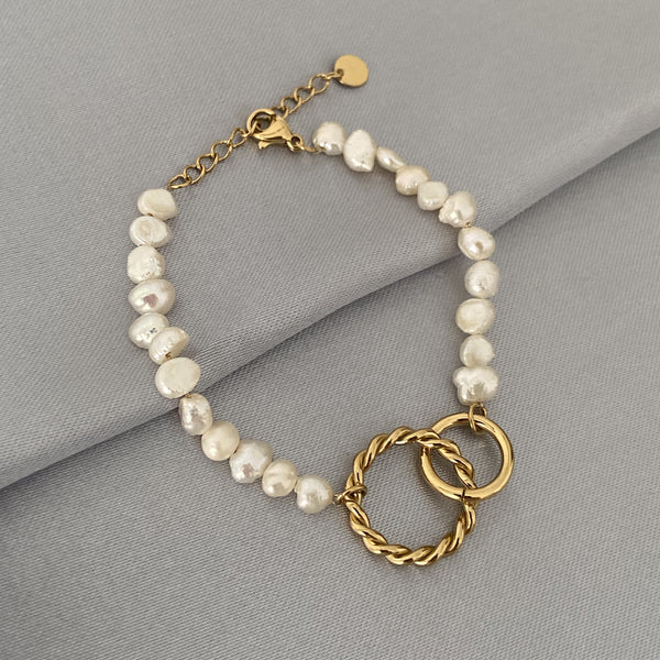 luna and sol jewelry bracelet Hauméa acier inoxydable perle naturelle