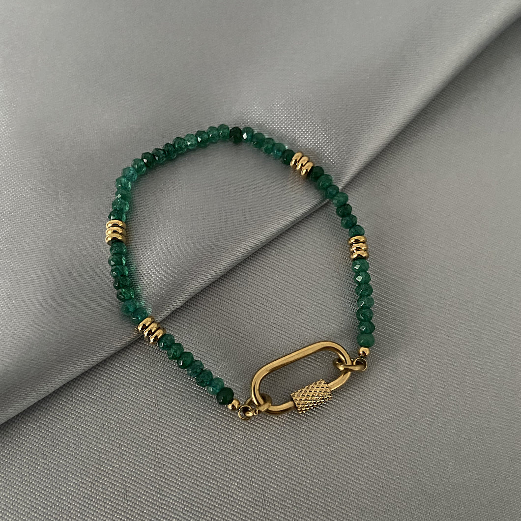 luna and sol jewelry bracelet Solal acier inoxydable  dore vert 